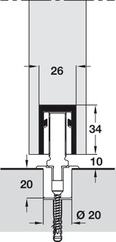Meccanismo per parete a soffietto, Hawa Variofold/Centerfold 80 H
