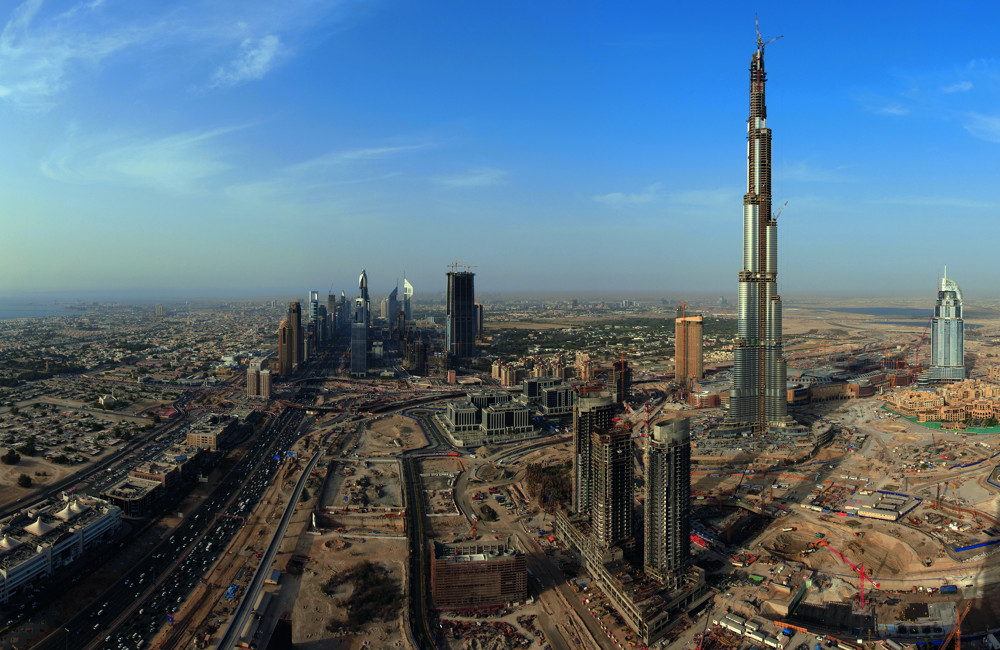 Fase di costruzione Burj Khalifa, Dubai (Emirati Arabi Uniti)