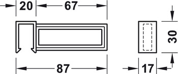 Längsteiler, Blum Orga-Line, für Tandembox antaro, für Systemhöhe M mit Reling C/D