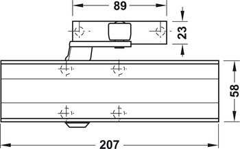 Obentürschließer, Startec DCL 80, mit Normalgestänge, EN 2–4