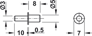 Bodenträger, zum Einstecken in Bohrloch-Ø 3 mm, Stahl