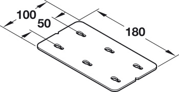 Plattenverbindungsblech, zum Verbinden von Tischplatten