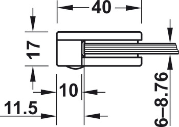 Glasklemme, Modell 27, Rohrsteck-System
