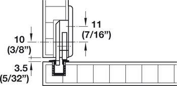 Laufwerk, mit Höheneinstellung ± 1 mm