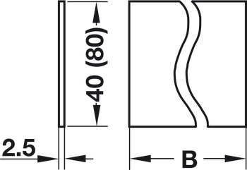 Querteiler, Standard, Aufbewahrungs-/ Apothekensystem Variante B, C und D