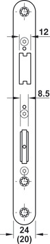 Einsteckschloss, Edelstahl/Stahl, BKS, B-2320, mit Panikfunktion B