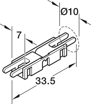 Clip-Verbinder, Häfele Loox5 für LED-Band monochrom 5 mm