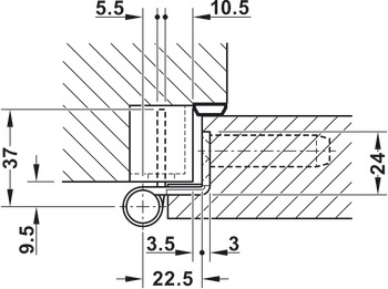 Objekttürband, Simonswerk VX 7939/160 Planum, mit filigraner Bandrolle für gefälzte Türen bis 160 kg
