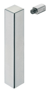 Relinghalter, Tablarreling-System, für Relingstange 8x8 mm, Mittelstütze