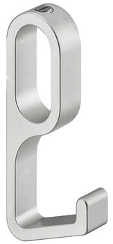 Einhängehaken, Aluminium, für Garderobenrohr OVA 30 x 14 mm