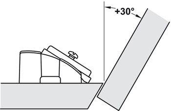 Base di montatggio per applicazioni angolari,Häfele Duomatic A, per applicazioni angolari da +10° a +30°