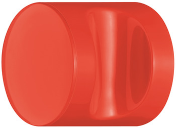 Pomolo per mobili,in poliammide, diametro 32 mm, con profilo maniglia, forma cilindrica