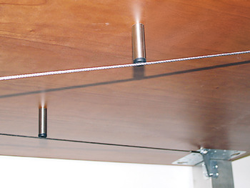 Ammortizzatore elastico, per tensionatore cavetti metallici, guarniture per rinforzare i piani dei tavoli