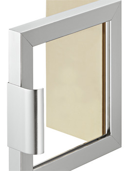 Maniglia, per profilo telaio in alluminio per ante in cristallo 23/26/38 x 14 mm