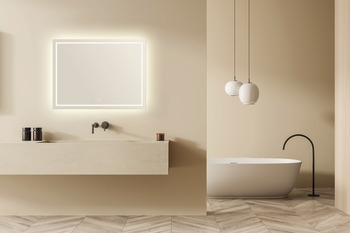 Specchio per bagno Häfele, rettangolare, illuminato