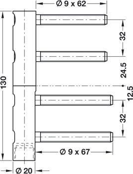 Cerniere a bussola, Triplex 220-3D SM-FR, Anuba, per porte di ingresso