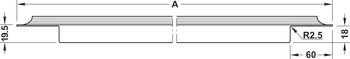 listelli profili maniglia, in 3 versioni di maniglia e 3 finiture