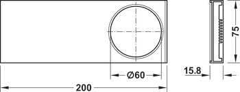 base distanziale, rettangolare, per Loox LED 3010