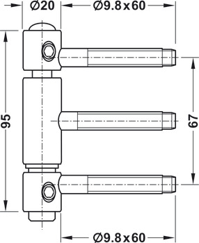 Cerniere a bussola, Anuba Herkula 320 Lift, Anuba, per porte di ingresso a battuta doppia fino a 120/150 kg