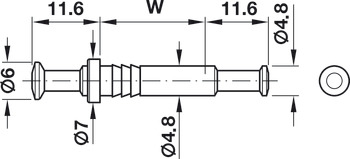 Perni doppi, Sistema Rafix 30, per diametro foro Ø 5 mm
