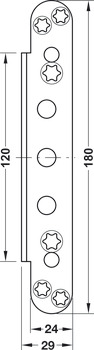 Angolari di copertura, Simonswerk VX 7561, per porte a battuta semplice e doppia