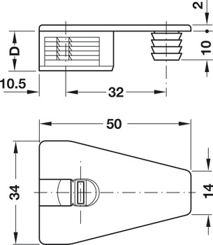 Giunti, Sistema Rafix 30, con perno, plastica, con bordo antisgancio
