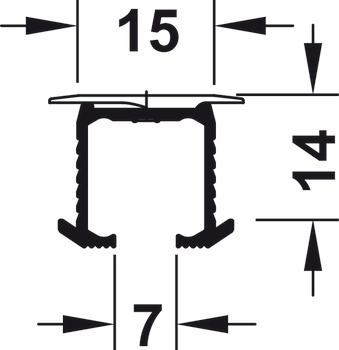 Binario di scorrimento semplice, con catenaccio girevole