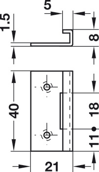 Cilindro a pressione girevole, con nucleo cilindro, per anta scorrevole, girevole in legno, impianto di chiusura HS/GHS su specifiche del cliente