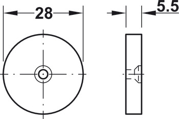 Fermaporta, per montaggio a parete, magnetico, forza magnetica 10 o 20 kg