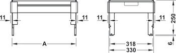 Telaio portacartelle, per cassetti larghi e telaio Matrix Box P, per Variant-S