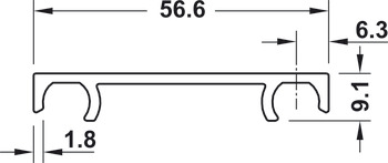 Profilo di connessione, per Häfele Slido F-Park72 50A