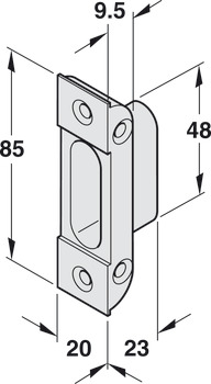 Serratura per chiusura centralizzata, per scrocco automatico o catenaccio rinforzato