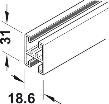 Profilo di ripartizione, per la suddivisione del pannello di riempimento dell'anta