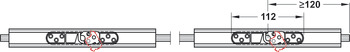 Guarniture per porte scorrevoli, Häfele Slido Classic 160-L, guarnitura senza binario di scorrimento