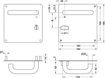 Maniglia per porta, Häfele Startec modello PDH 4102 acciaio inox