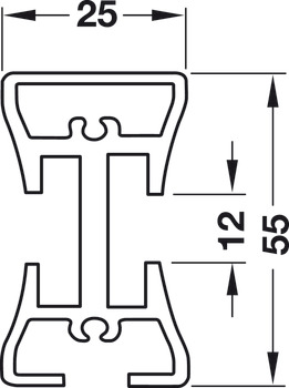 Profilo a colonna, per sistema di scaffalature Logo