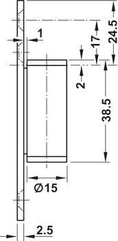 Elemento telaio, G 22-21 con bussole di scorrimento, Simonswerk, per porte interne