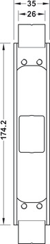 Elemento di presa, per cerniera per anta con montaggio invisibile Simonswerk TECTUS TE 240/340/525/526/540/541/640/645 3D (A8) SZ (SZ/1)