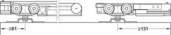 Guarniture per porte scorrevoli, Slido D-Line11 80P, guarnitura con binario di scorrimento