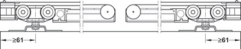 Guarniture per porte scorrevoli, Slido D-Line11 80P, guarnitura con binario di scorrimento