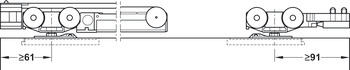 Guarniture per porte scorrevoli, Slido D-Line11 50C bis 120C, guarnitura senza binario di scorrimento