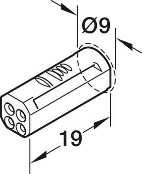cavo, per Häfele Loox5 12 V modulare con connettore a clip, a 3 poli (multi-white)