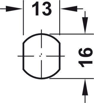 Serratura a leva, con nucleo cilindro, fissaggio a dado, spessore porta ≤ 13 mm, su specifiche del cliente