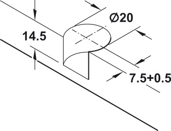 perni di giunzione, Häfele Variofix per foro diametro 5 mm, da infilare