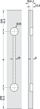 Meccanismo raddrizza ante invisibile, Häfele Planofit, guarnitura, per porte in legno