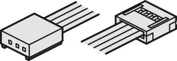 cavo, per Häfele Loox strip LED 12 V 12 mm a 4 poli (RGB)