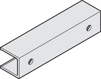 Elemento a clip, per frontale in legno, alluminio