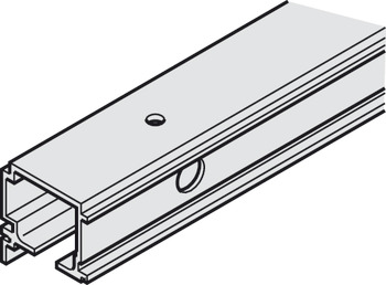 Binario di scorrimento combinato, forato, per montaggio a parete o a soffitto, 39 x 41 mm (La x H)