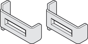 Set graffe di sicurezza, per frontali in legno e alluminio, evita l'apertura del binario