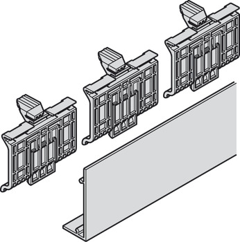 Profilo di copertura, per binario di scorrimento per montaggio a soffitto e a parete